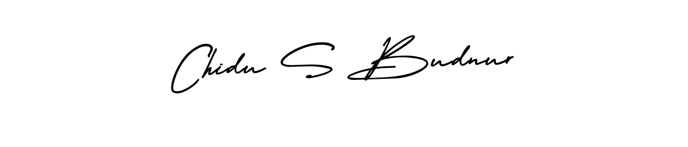 Design your own signature with our free online signature maker. With this signature software, you can create a handwritten (AmerikaSignatureDemo-Regular) signature for name Chidu S Budnur. Chidu S Budnur signature style 3 images and pictures png