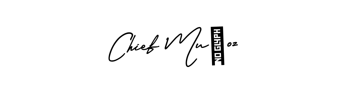 Design your own signature with our free online signature maker. With this signature software, you can create a handwritten (AmerikaSignatureDemo-Regular) signature for name Chief Muñoz. Chief Muñoz signature style 3 images and pictures png