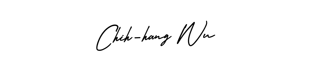 Make a beautiful signature design for name Chih-hang Wu. With this signature (AmerikaSignatureDemo-Regular) style, you can create a handwritten signature for free. Chih-hang Wu signature style 3 images and pictures png