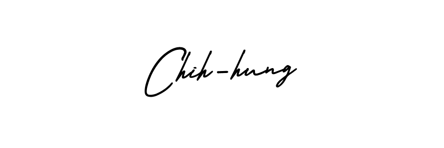 The best way (AmerikaSignatureDemo-Regular) to make a short signature is to pick only two or three words in your name. The name Chih-hung include a total of six letters. For converting this name. Chih-hung signature style 3 images and pictures png