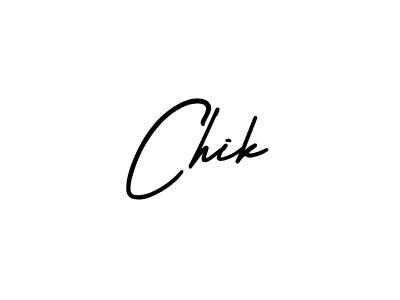 Chik stylish signature style. Best Handwritten Sign (AmerikaSignatureDemo-Regular) for my name. Handwritten Signature Collection Ideas for my name Chik. Chik signature style 3 images and pictures png