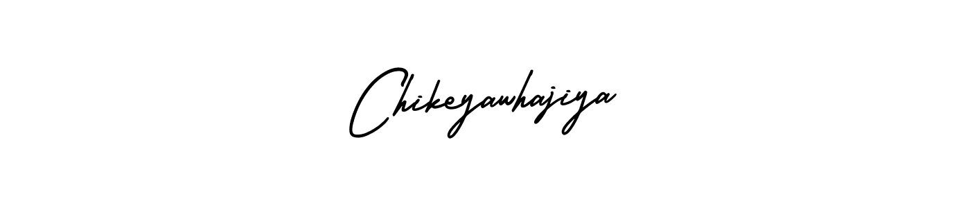 Make a beautiful signature design for name Chikeyawhajiya. With this signature (AmerikaSignatureDemo-Regular) style, you can create a handwritten signature for free. Chikeyawhajiya signature style 3 images and pictures png