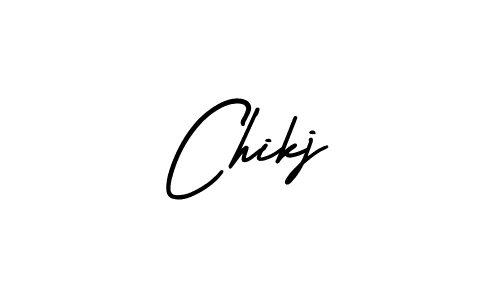 How to make Chikj name signature. Use AmerikaSignatureDemo-Regular style for creating short signs online. This is the latest handwritten sign. Chikj signature style 3 images and pictures png