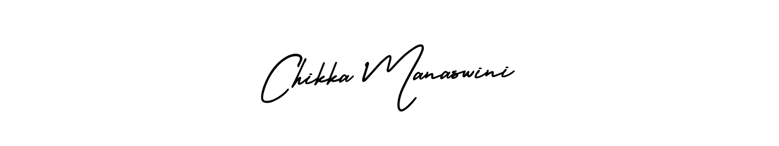 Make a beautiful signature design for name Chikka Manaswini. With this signature (AmerikaSignatureDemo-Regular) style, you can create a handwritten signature for free. Chikka Manaswini signature style 3 images and pictures png