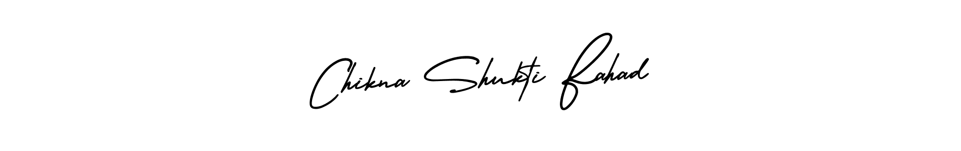 Make a beautiful signature design for name Chikna Shukti Fahad. With this signature (AmerikaSignatureDemo-Regular) style, you can create a handwritten signature for free. Chikna Shukti Fahad signature style 3 images and pictures png