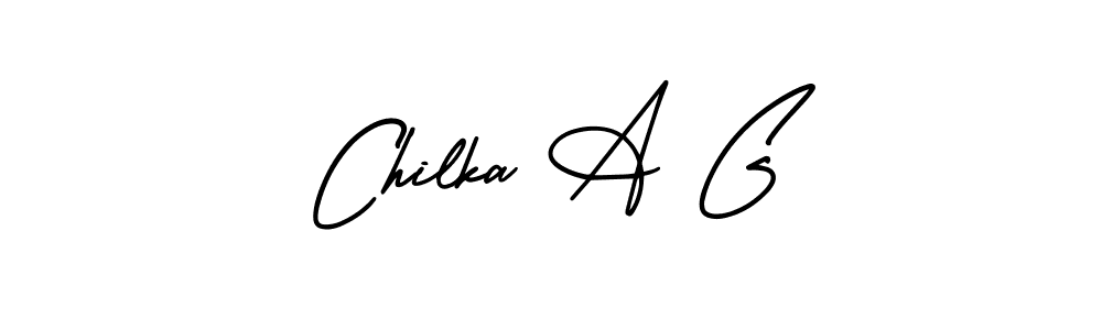 Similarly AmerikaSignatureDemo-Regular is the best handwritten signature design. Signature creator online .You can use it as an online autograph creator for name Chilka A G. Chilka A G signature style 3 images and pictures png