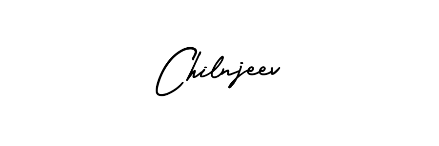 You should practise on your own different ways (AmerikaSignatureDemo-Regular) to write your name (Chilnjeev) in signature. don't let someone else do it for you. Chilnjeev signature style 3 images and pictures png