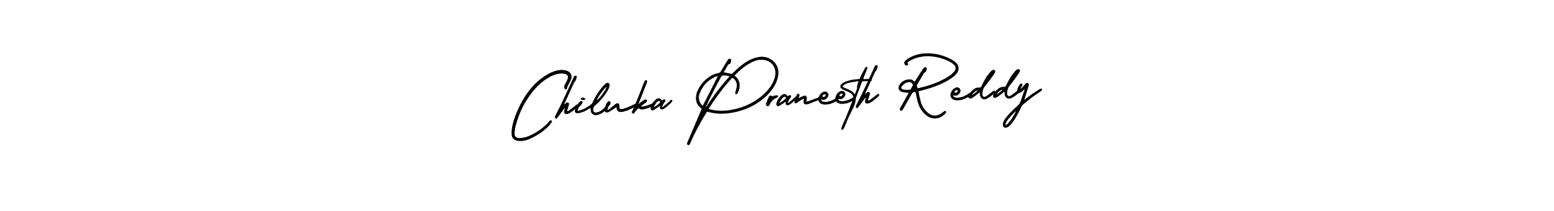 Use a signature maker to create a handwritten signature online. With this signature software, you can design (AmerikaSignatureDemo-Regular) your own signature for name Chiluka Praneeth Reddy. Chiluka Praneeth Reddy signature style 3 images and pictures png