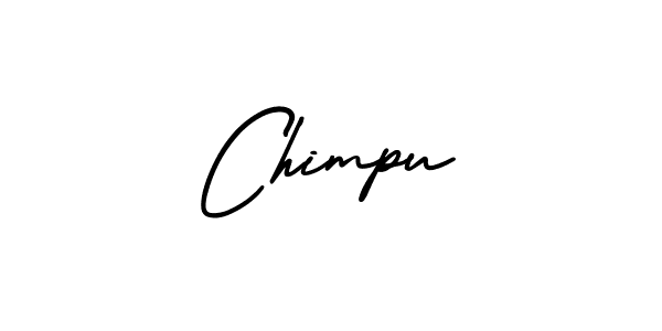 Chimpu stylish signature style. Best Handwritten Sign (AmerikaSignatureDemo-Regular) for my name. Handwritten Signature Collection Ideas for my name Chimpu. Chimpu signature style 3 images and pictures png