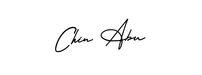 Use a signature maker to create a handwritten signature online. With this signature software, you can design (AmerikaSignatureDemo-Regular) your own signature for name Chin Abu. Chin Abu signature style 3 images and pictures png