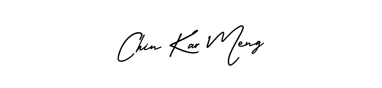 Design your own signature with our free online signature maker. With this signature software, you can create a handwritten (AmerikaSignatureDemo-Regular) signature for name Chin Kar Meng. Chin Kar Meng signature style 3 images and pictures png