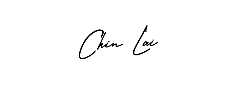The best way (AmerikaSignatureDemo-Regular) to make a short signature is to pick only two or three words in your name. The name Chin Lai include a total of six letters. For converting this name. Chin Lai signature style 3 images and pictures png