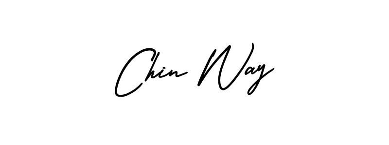 Chin Way stylish signature style. Best Handwritten Sign (AmerikaSignatureDemo-Regular) for my name. Handwritten Signature Collection Ideas for my name Chin Way. Chin Way signature style 3 images and pictures png