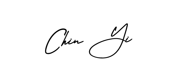 You should practise on your own different ways (AmerikaSignatureDemo-Regular) to write your name (Chin Yi) in signature. don't let someone else do it for you. Chin Yi signature style 3 images and pictures png