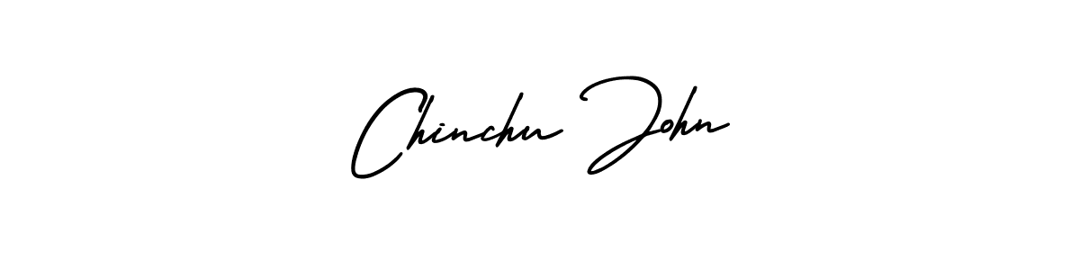 Chinchu John stylish signature style. Best Handwritten Sign (AmerikaSignatureDemo-Regular) for my name. Handwritten Signature Collection Ideas for my name Chinchu John. Chinchu John signature style 3 images and pictures png