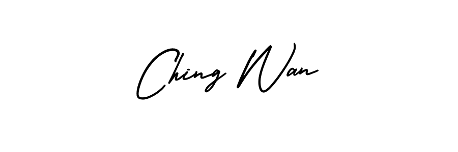 Design your own signature with our free online signature maker. With this signature software, you can create a handwritten (AmerikaSignatureDemo-Regular) signature for name Ching Wan. Ching Wan signature style 3 images and pictures png