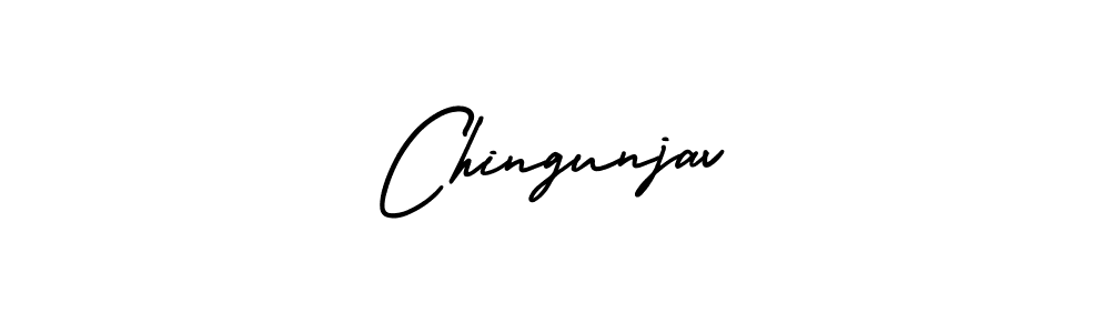 How to make Chingunjav name signature. Use AmerikaSignatureDemo-Regular style for creating short signs online. This is the latest handwritten sign. Chingunjav signature style 3 images and pictures png