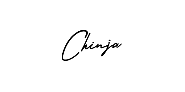 How to make Chinja name signature. Use AmerikaSignatureDemo-Regular style for creating short signs online. This is the latest handwritten sign. Chinja signature style 3 images and pictures png