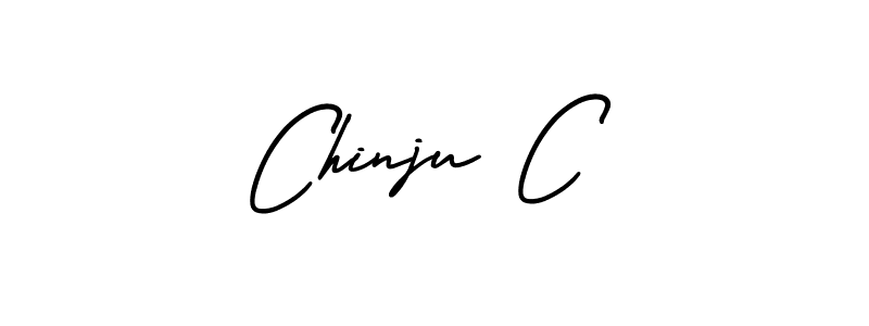 How to make Chinju C signature? AmerikaSignatureDemo-Regular is a professional autograph style. Create handwritten signature for Chinju C name. Chinju C signature style 3 images and pictures png