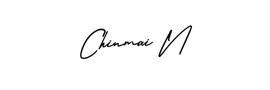 Design your own signature with our free online signature maker. With this signature software, you can create a handwritten (AmerikaSignatureDemo-Regular) signature for name Chinmai N. Chinmai N signature style 3 images and pictures png