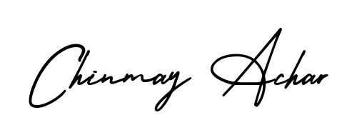 Try this chic Chinmay Achar handwritten sign style. Using AmerikaSignatureDemo-Regular font elements, it gives your name a sleek, memorable identity. Chinmay Achar signature style 3 images and pictures png