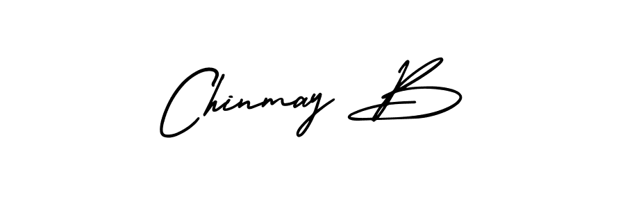 The best way (AmerikaSignatureDemo-Regular) to make a short signature is to pick only two or three words in your name. The name Chinmay B include a total of six letters. For converting this name. Chinmay B signature style 3 images and pictures png