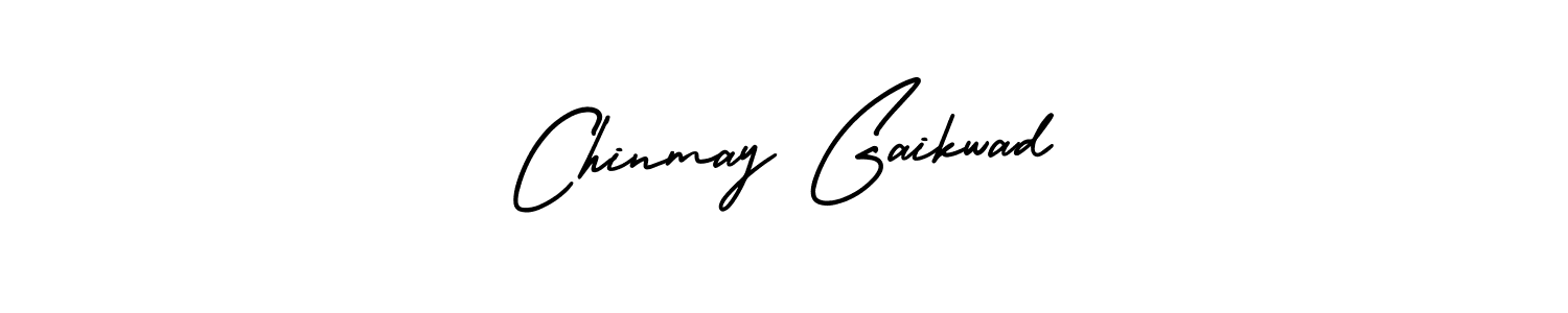 You should practise on your own different ways (AmerikaSignatureDemo-Regular) to write your name (Chinmay Gaikwad) in signature. don't let someone else do it for you. Chinmay Gaikwad signature style 3 images and pictures png
