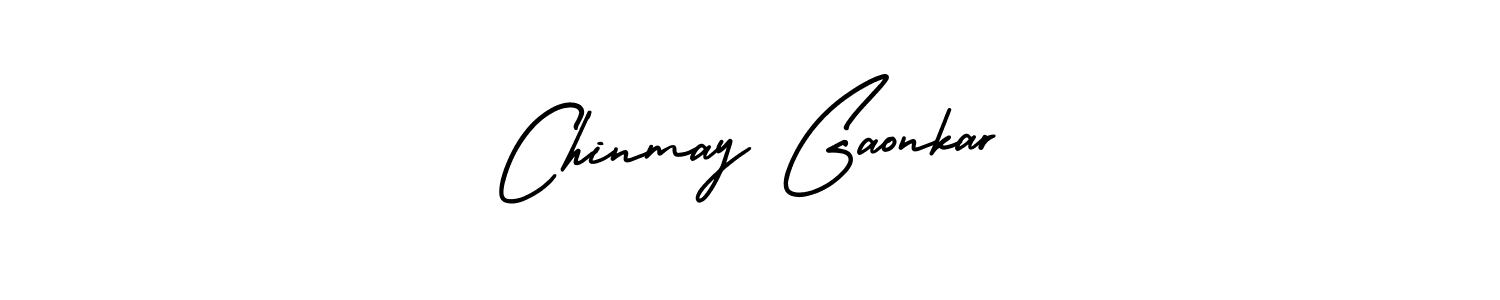 The best way (AmerikaSignatureDemo-Regular) to make a short signature is to pick only two or three words in your name. The name Chinmay Gaonkar include a total of six letters. For converting this name. Chinmay Gaonkar signature style 3 images and pictures png