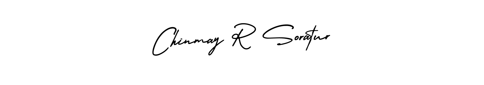 You should practise on your own different ways (AmerikaSignatureDemo-Regular) to write your name (Chinmay R Soratur) in signature. don't let someone else do it for you. Chinmay R Soratur signature style 3 images and pictures png