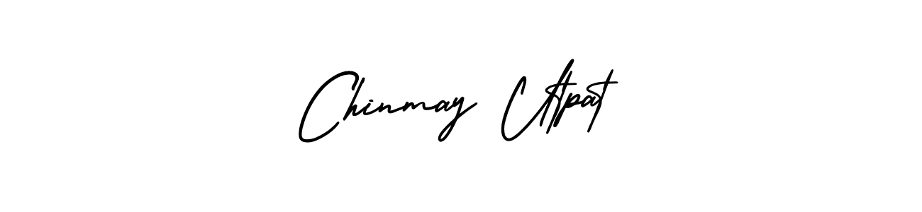 This is the best signature style for the Chinmay Utpat name. Also you like these signature font (AmerikaSignatureDemo-Regular). Mix name signature. Chinmay Utpat signature style 3 images and pictures png