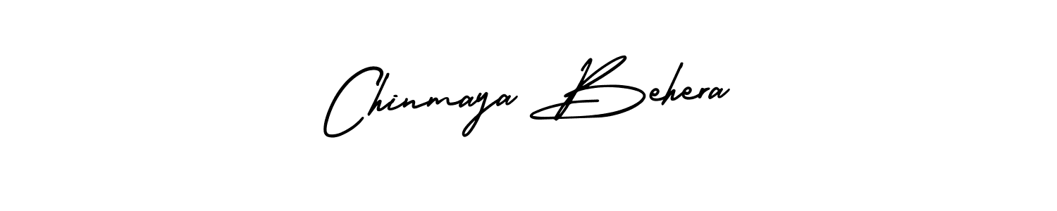 The best way (AmerikaSignatureDemo-Regular) to make a short signature is to pick only two or three words in your name. The name Chinmaya Behera include a total of six letters. For converting this name. Chinmaya Behera signature style 3 images and pictures png