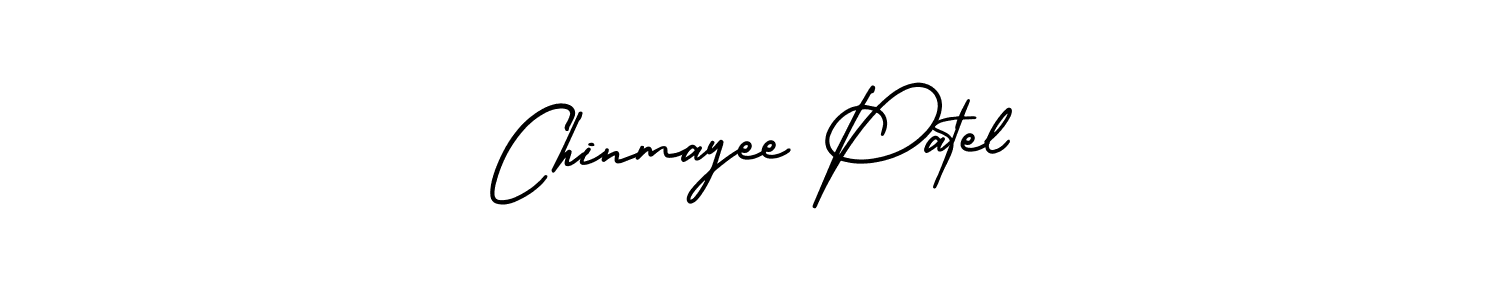 Make a beautiful signature design for name Chinmayee Patel. With this signature (AmerikaSignatureDemo-Regular) style, you can create a handwritten signature for free. Chinmayee Patel signature style 3 images and pictures png