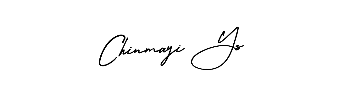 You should practise on your own different ways (AmerikaSignatureDemo-Regular) to write your name (Chinmayi Ys) in signature. don't let someone else do it for you. Chinmayi Ys signature style 3 images and pictures png