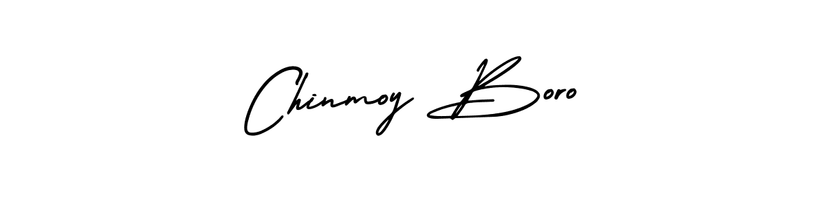 You should practise on your own different ways (AmerikaSignatureDemo-Regular) to write your name (Chinmoy Boro) in signature. don't let someone else do it for you. Chinmoy Boro signature style 3 images and pictures png