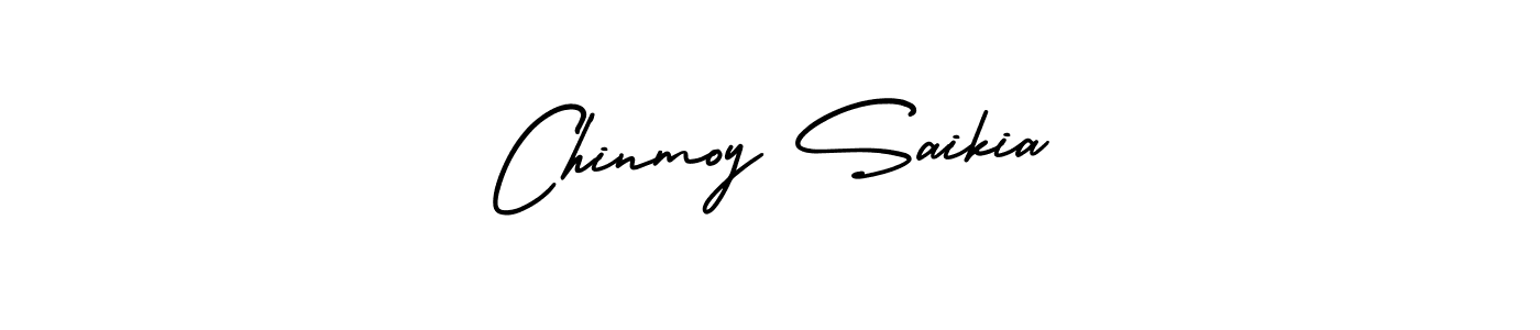 How to make Chinmoy Saikia name signature. Use AmerikaSignatureDemo-Regular style for creating short signs online. This is the latest handwritten sign. Chinmoy Saikia signature style 3 images and pictures png