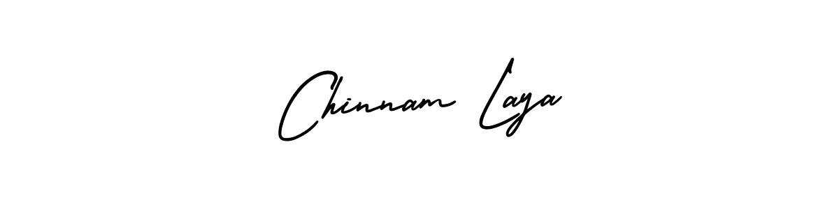 Design your own signature with our free online signature maker. With this signature software, you can create a handwritten (AmerikaSignatureDemo-Regular) signature for name Chinnam Laya. Chinnam Laya signature style 3 images and pictures png