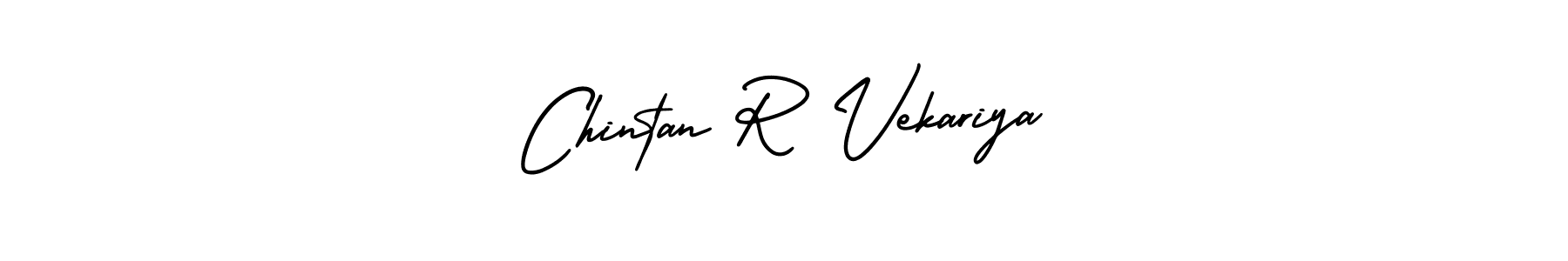 You should practise on your own different ways (AmerikaSignatureDemo-Regular) to write your name (Chintan R Vekariya) in signature. don't let someone else do it for you. Chintan R Vekariya signature style 3 images and pictures png