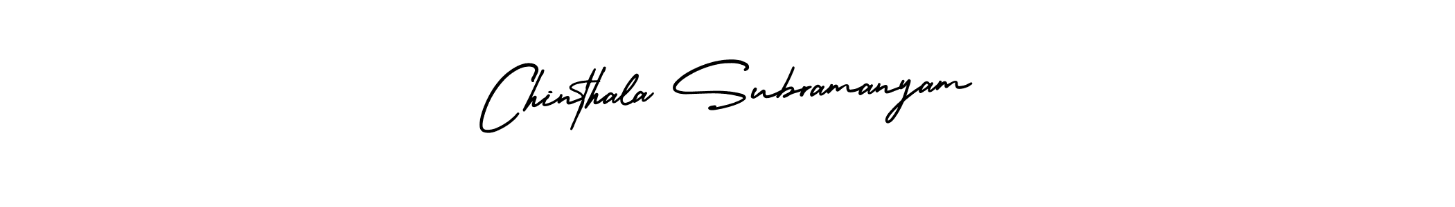 The best way (AmerikaSignatureDemo-Regular) to make a short signature is to pick only two or three words in your name. The name Chinthala Subramanyam include a total of six letters. For converting this name. Chinthala Subramanyam signature style 3 images and pictures png