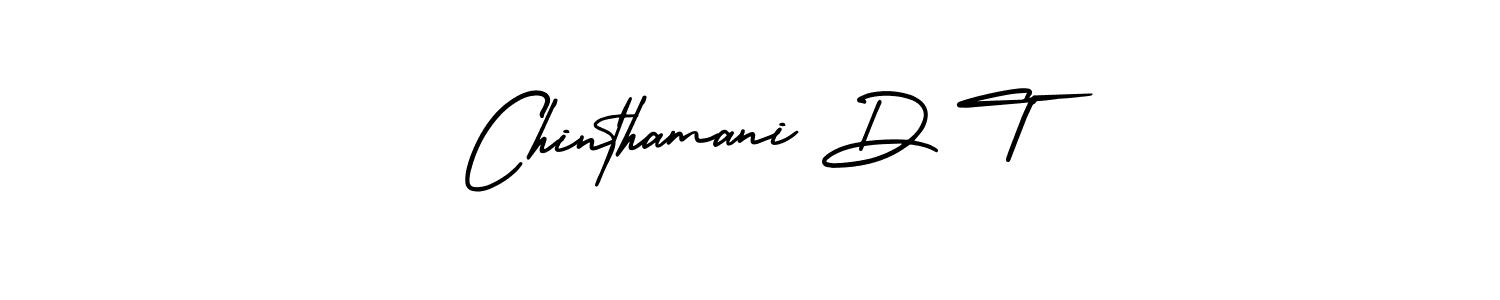 Use a signature maker to create a handwritten signature online. With this signature software, you can design (AmerikaSignatureDemo-Regular) your own signature for name Chinthamani D T. Chinthamani D T signature style 3 images and pictures png