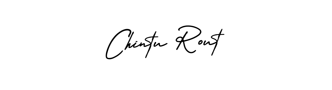 You should practise on your own different ways (AmerikaSignatureDemo-Regular) to write your name (Chintu Rout) in signature. don't let someone else do it for you. Chintu Rout signature style 3 images and pictures png