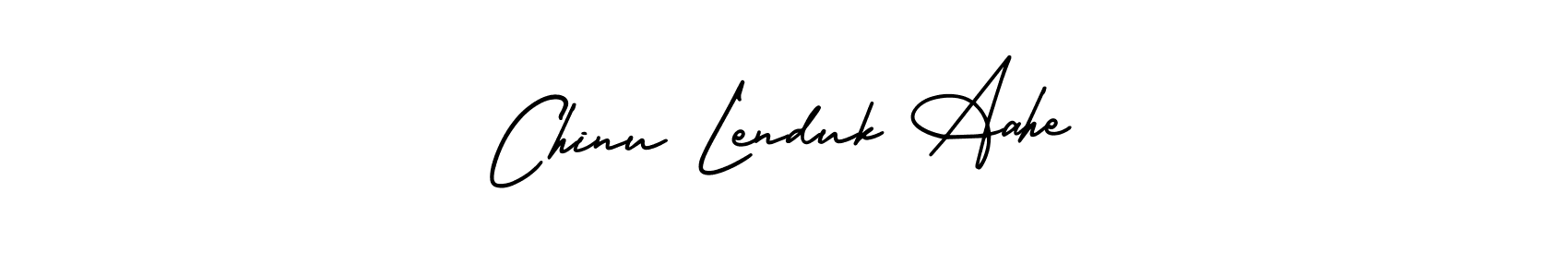 How to make Chinu Lenduk Aahe name signature. Use AmerikaSignatureDemo-Regular style for creating short signs online. This is the latest handwritten sign. Chinu Lenduk Aahe signature style 3 images and pictures png