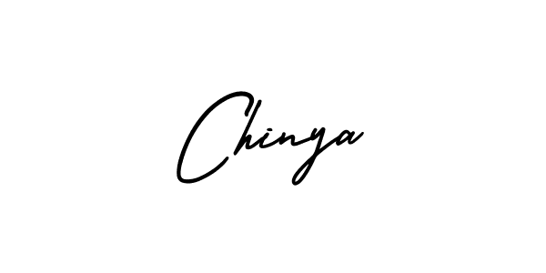 Use a signature maker to create a handwritten signature online. With this signature software, you can design (AmerikaSignatureDemo-Regular) your own signature for name Chinya. Chinya signature style 3 images and pictures png