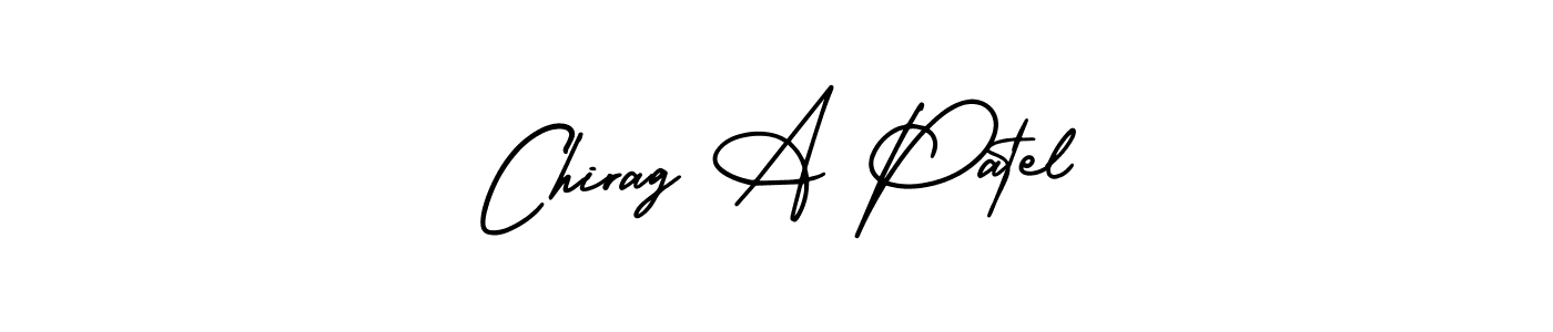 Chirag A Patel stylish signature style. Best Handwritten Sign (AmerikaSignatureDemo-Regular) for my name. Handwritten Signature Collection Ideas for my name Chirag A Patel. Chirag A Patel signature style 3 images and pictures png