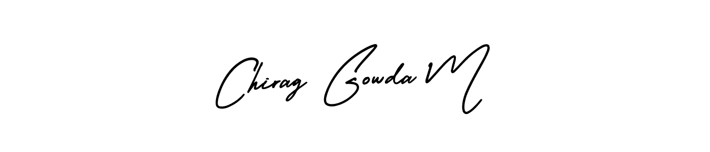 Chirag Gowda M stylish signature style. Best Handwritten Sign (AmerikaSignatureDemo-Regular) for my name. Handwritten Signature Collection Ideas for my name Chirag Gowda M. Chirag Gowda M signature style 3 images and pictures png