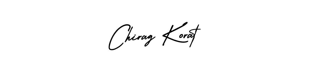 How to make Chirag Korat name signature. Use AmerikaSignatureDemo-Regular style for creating short signs online. This is the latest handwritten sign. Chirag Korat signature style 3 images and pictures png