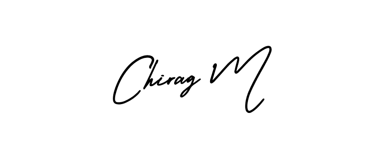 Make a beautiful signature design for name Chirag M. With this signature (AmerikaSignatureDemo-Regular) style, you can create a handwritten signature for free. Chirag M signature style 3 images and pictures png