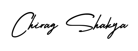 Download transparent PNG signature for name Chirag Shakya styled with AmerikaSignatureDemo-Regular font. Ready to paste directly into PDF and Word agreements. Chirag Shakya signature style 3 images and pictures png