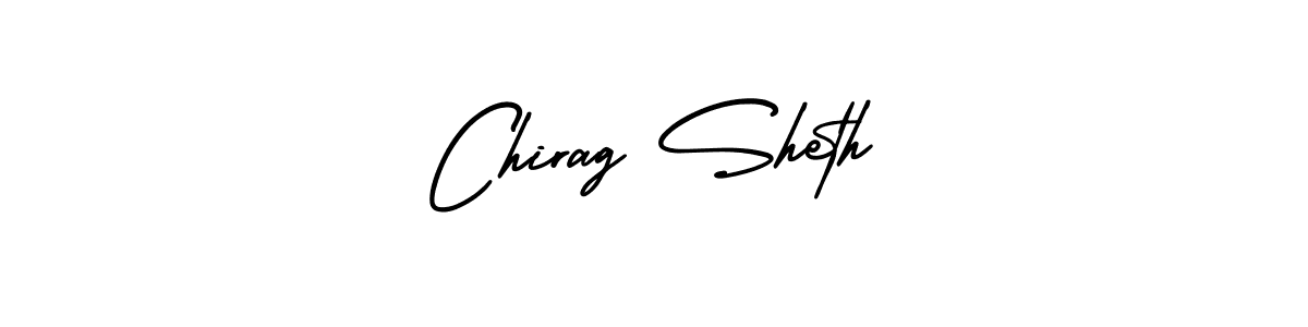 How to make Chirag Sheth name signature. Use AmerikaSignatureDemo-Regular style for creating short signs online. This is the latest handwritten sign. Chirag Sheth signature style 3 images and pictures png