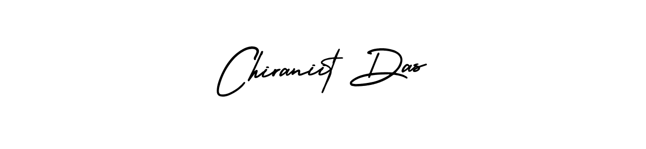 You should practise on your own different ways (AmerikaSignatureDemo-Regular) to write your name (Chiraniit Das) in signature. don't let someone else do it for you. Chiraniit Das signature style 3 images and pictures png