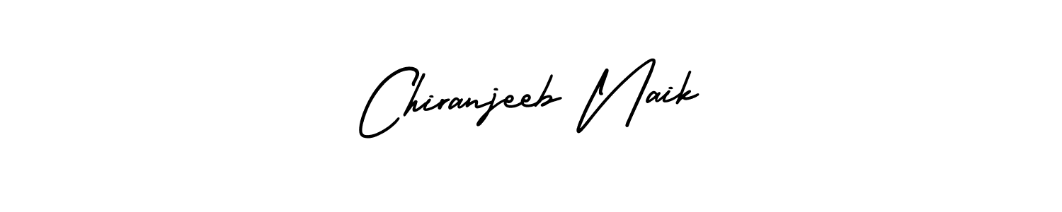 The best way (AmerikaSignatureDemo-Regular) to make a short signature is to pick only two or three words in your name. The name Chiranjeeb Naik include a total of six letters. For converting this name. Chiranjeeb Naik signature style 3 images and pictures png